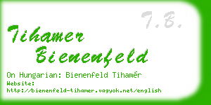 tihamer bienenfeld business card
