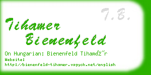 tihamer bienenfeld business card